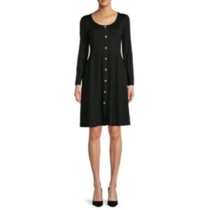 Source Unknown casual Black Buttoned Dress